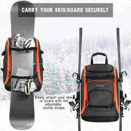 Soarowl saco de inicialização de esqui 65l mochila de viagem para capacete de esqui luvas esquis snowboard & acessórios - Image 2