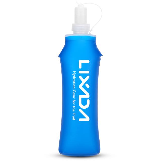 Garrafa de Água Dobrável Lixada-TPU para Esportes ao Ar Livre, Camping e Corrida - 500ml ou 300ml, Disponível em 1 ou 2 Unidades