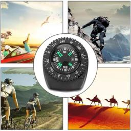 Bússola de pulso tático ferramenta acampamento ao ar livre sobrevivência aventura caminhadas turismo equipamentos pesca caça acessórios faixa preta - Image 2