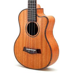 Acústico e elétrico Travel Guitar, guitarra de madeira mogno, Tenor, 23 ", 26", 4 cordas, Ukelele Tenor - Image 2