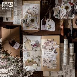 Pacote de adesivos DIY Scrapbooking vintage, retro decorativo, coleção natural, diário, diário, adesivo de papel Washi para arte, 30 peças por conjunto - Image 4