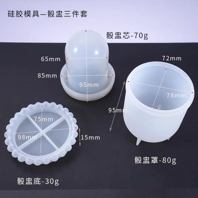 Caixa de Armazenamento com Tampa de Vidro para Moldes de Resina UV - Ideal para DIY e Artesanato de Jóias