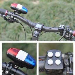 Buzina de bicicleta com luz de led, sirene, som alto, trompete, ciclismo, ferramenta de buzina - Image 3