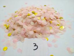 Frete grátis 500grams1.5 confete de papel de tecido biodegradável redondo rosa dourado branco para decoração de festa de casamento para enchimentos de balões - Image 5