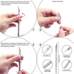 Precisão Artesanato Corte Ferramentas Set, Silhuetas Gravura, cortador de papel, Kit Vinil Weeding, DIY Arte Trabalho, Estudo, 27 pcs - Image 4