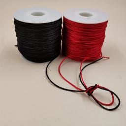 Poliéster Nylon Cabos String, Satin Rattail Corda, Chinês Knot Cord, DIY Pulseira, Jóias Fazendo Suprimentos, 1mm, 50 Metros - Image 6
