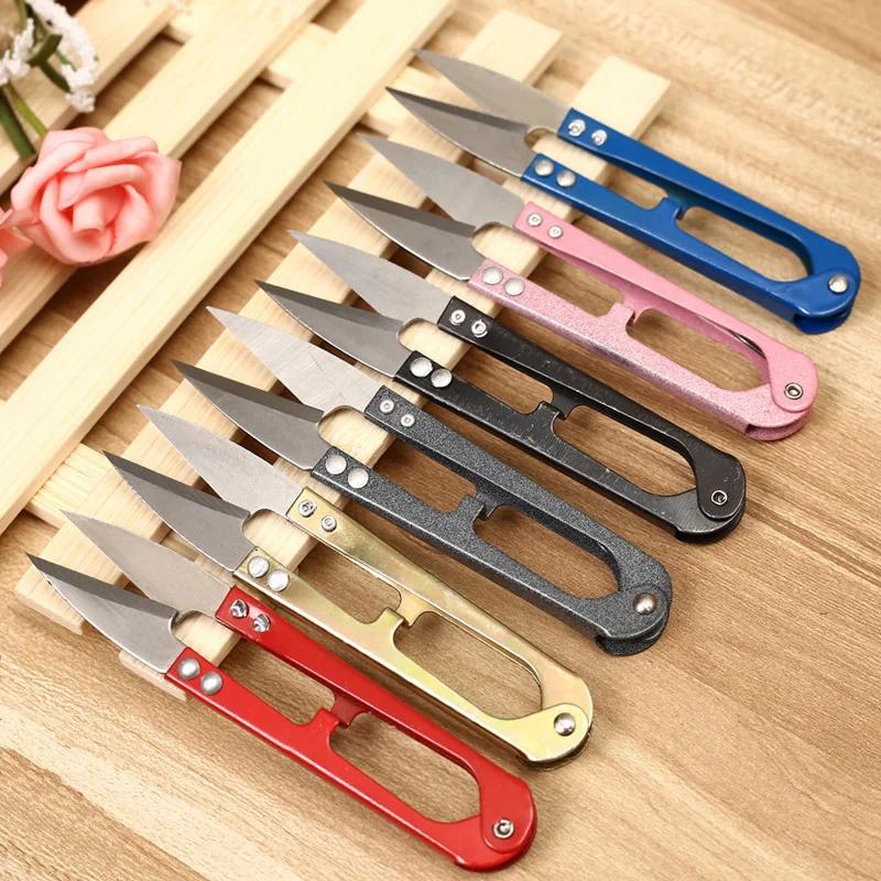 Multicolor Em Forma de U Tesoura De Aço Inoxidável, Tesoura Bordada, Corte De Fios, Costura Artesanato, Pequenos Clippers, Ferramenta De Corte, E, 1Pc - Image 1