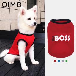 OIMG Engraçado Pet Dog Roupas, Mini Chefe Camisas, Eu Amo A Mamãe Colete, Bulldog Pomeranian, Camiseta de Cachorro para Spitz, Verão - Image 2