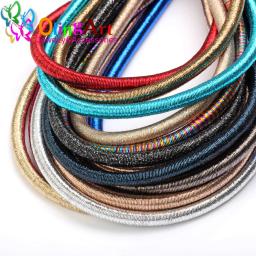 5mm 46cm macio rayon seda vários materiais/várias cores cabo oco de borracha diy colar pulseira jóias fazendo - Image 2