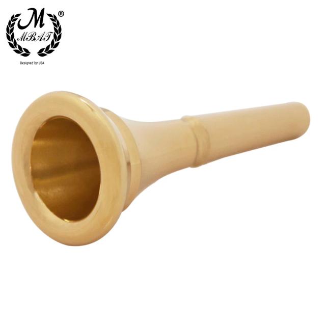 Bocal de Trompa de Metal e Cobre Banhado a Ouro e Prata para Instrumentos Musicais Profissionais