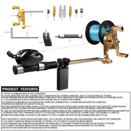 Enrolador de linha de pesca portátil, carretel de linha, sistema de enrolamento, ferramentas de pesca, mar, carpa, acessórios de pesca - Image 4