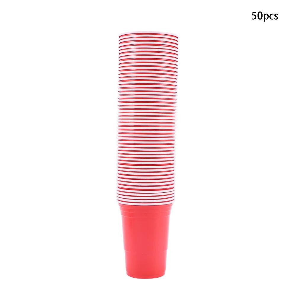 Copo plástico do suco, fontes do partido do agregado familiar, jogos do evento e do restaurante, pongue de cerveja, 450ml, 50 PCes pelo grupo - Image 1