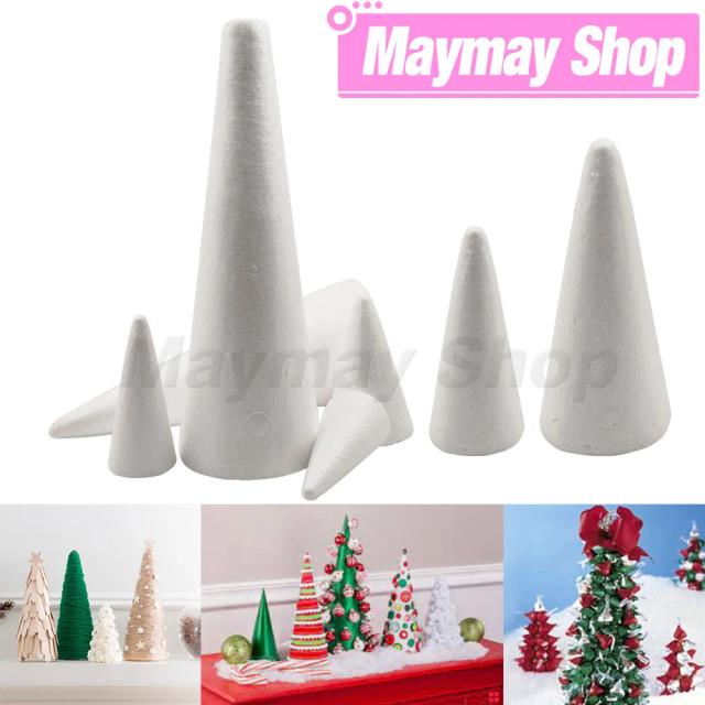 Cone de Isopor para Artesanato: Ideal para Decorações de Festas e Natal DIY