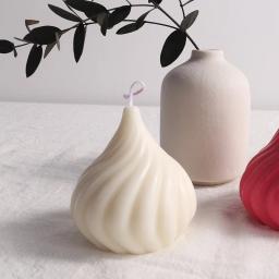 3d turbilhão vela molde moldes de silicone para diy artesanal artesanato cebola soja cera scented velas fazendo aromaterapia molde gesso - Image 2