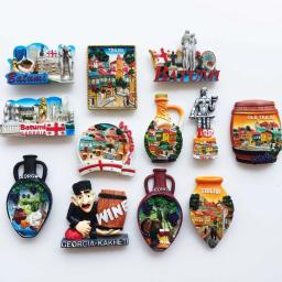 Ímã de geladeira decorativo 3d, acessórios de decoração, pintados, artesanato de viagem, geórgia, batumi, kakheti - Image 1