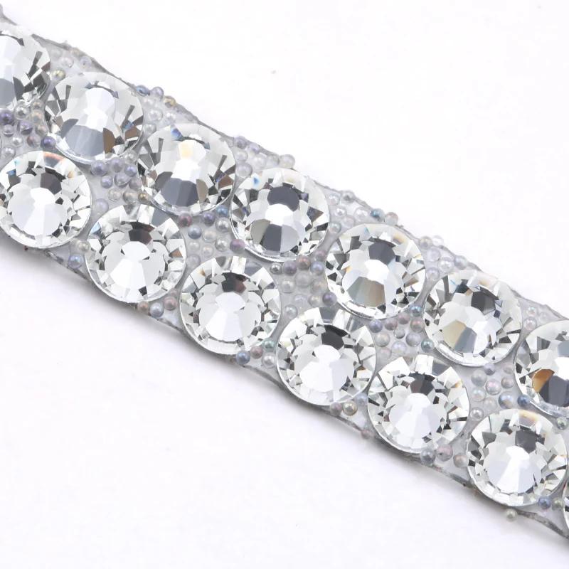 Fita para aplicação de cristais, fita adesiva com strass, apliques em ferro, decoração diy, presente, jóias, roupas, 1 jarda, 15mm - Image 1