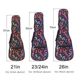 Impermeável portátil Ukulele Bag, Soft Esponja Case, Mini Guitarra Mochila, Mochila Colorida, 21 ", 23", 26 ", 10mm - Image 5