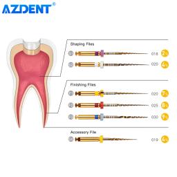 Arquivo Dental Endodontic Gold Large Taper, Arquivos Rotativos NITI AZDENT, Uso do Motor, Ferramentas de Odontologia, 25mm, 6Pcs por Caixa, 5 Caixas - Image 4