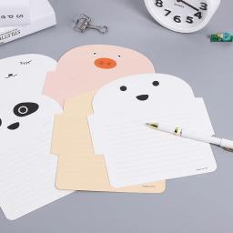 Conjunto de 10 cartões de negócios e aniversário de animais de desenho animado, cartões de mensagem DIY para crianças, convites e saudações para festa de aniversário - Image 4