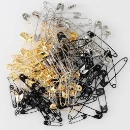Alfinetes de segurança de ferro, acessórios de segurança diy, pinos pequenos de ferro prateado/dourado/preto, 100 peças - Image 4