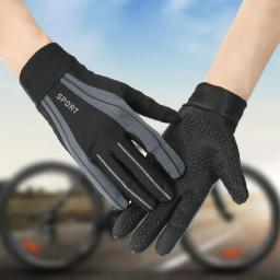 Luvas esportivas de seda de gelo para homens e mulheres, luva ao ar livre, ginásio quente, dedo inteiro, outono, primavera - Image 2