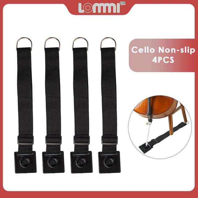 Conjunto Lommi de 4 Peças: Cinto Antiderrapante para Violoncelo com Montagem para Endpin e Braço-Cinta