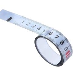 Régua autoadesiva de aço da escala da ferramenta da medida da fita da trilha da mitra da largura 19mm 1-5m para a bancada do woodworking da tabela do roteador da t-trilha - Image 3