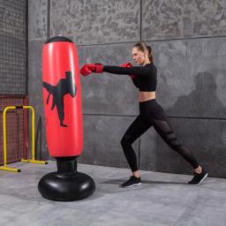 1.6m PVC Inflável Pilar de Alívio do Estresse de Treinamento de Boxe Pé Treinamento de Boxe Saco De Pancadas Tumbler À Base de Água para a Criança - Image 6