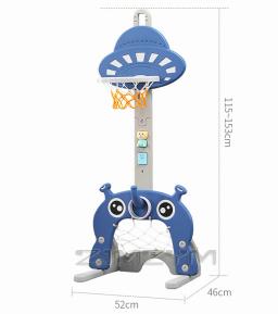 Suportes de basquete ajustável para crianças, objetivo de futebol infantil indoor, brinquedo de aro, brinquedos de bola para bebê, 1-1,5 m - Image 2