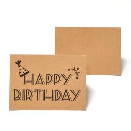 Cartões de comemoração de aniversário 4x6 '', papel kraft, cartão de agradecimento de aniversário para decoração, cartões de note em branco, materiais para festas de cozimento com 10 peças - Image 4