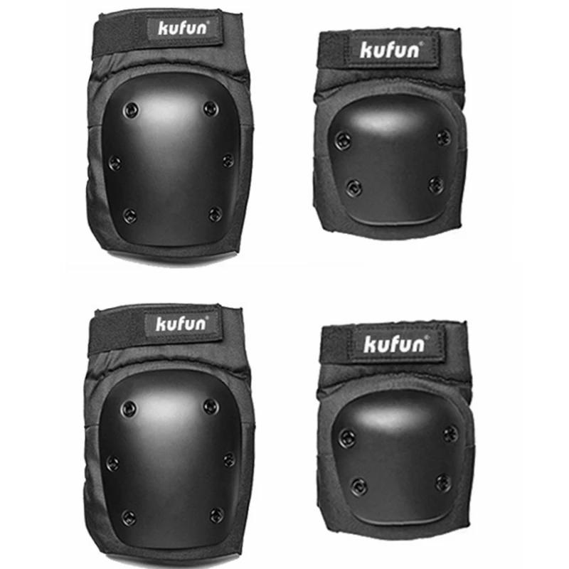 Kufun esporte conjunto de equipamentos de proteção joelheira cotovelo skate patinação meninas meninos rosa homem mulher protetor inline patins duro - Image 1