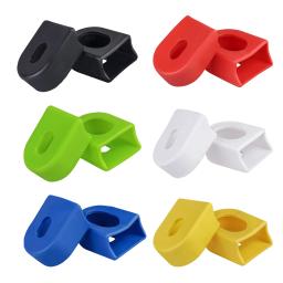 2 pçs silicone bicicleta manivela braço protetor capa corrida rosto manivela bota protetores mtb road bike universal cárter caso de proteção - Image 4