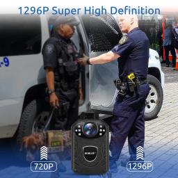 Boblov kj21 corpo usado mini câmera polícia hd 1296p dvr gravador de vídeo câmera de segurança 170 graus ir visão noturna mini filmadoras - Image 5