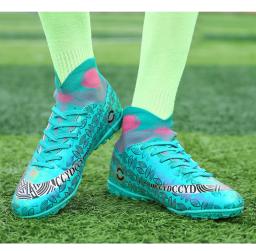 Hniadia futebol sapatos mesmos que messi alta qualidade botas assassino chuteira campo fg/tf tacos de futebol formação - Image 3