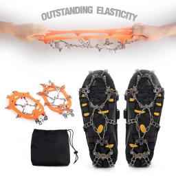 Grips Ice Snow para sapatos de escalada, Crampon para caminhadas e escalada, Chain Claws and Grips, Capa para sapatos, 13 dentes, 1 par - Image 3