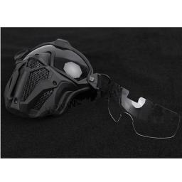 Tactical Airsoft Paintball máscara facial com ventilador, respirável, anti-nevoeiro, rosto cheio, protetora, caça, tiro, novo - Image 6