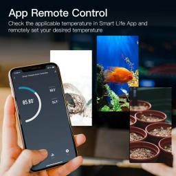 Tuya inteligente aquário termostato digital wifi com sensor de temperatura trabalho com aquecimento resfriamento haste eco tanque suporte vida inteligente - Image 4