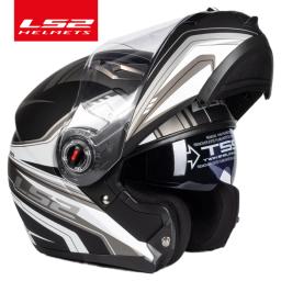 Capacete LS2 FF370 Capacete de motocicleta flip up LS2 capacetes modulares de lente dupla com viseira solar casco moto - Image 1