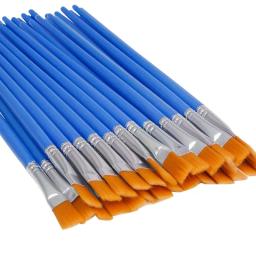 Conjunto de pincéis planos, conjunto de pincéis pequenos a granel para pintura detalhada artesanal em aquarela com 10 peças - Image 1