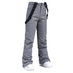 Alta qualidade das mulheres dos homens inverno grosso quente calças de esqui à prova de vento à prova dwindproof água suspender calças neve snowboard plus size - Image 3
