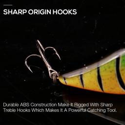 Trehook 5 pçs/caixa afundando lento jerk iscas pike wobblers 6cm 13g inverno iscas de pesca conjunto ratlin vib isca jerkbait qualidade ganchos - Image 4