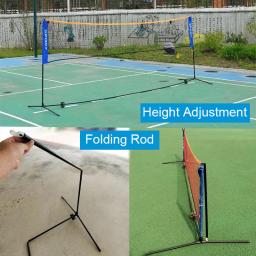 Rede de Tênis Portátil com Suporte, Rede de Badminton Profissional, Casa e Exterior, Altura Ajustável, 3.1m, 4.1m, 5.1m, 6.1m - Image 5