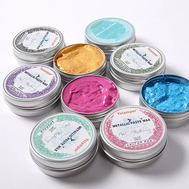 Pasta Metálica Brilhante para Pintura Artística e Scrapbooking - 30ml para Cartões Artesanais e Projetos de Craft