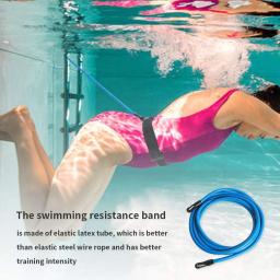 Cinto de natação ajustável para treinamento, Elastic Swim Belt, corda de segurança, ferramentas de piscina, tubos de látex Bandas, acessórios - Image 2