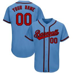 Camisa de beisebol personalizada azul, camiseta de softbol costurada com nome da equipe/número, design de atleta, roupa esportiva de alta qualidade - Image 2