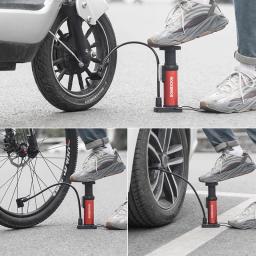 Rockbros bicicleta bomba de alta pressão da bicicleta bomba av/fv inflator ar portátil pé bomba mtb bicicleta acessórios - Image 6