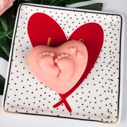 Molde de silicone para sabão e sabonete para bebês, forma de coração para os pés, molde para sabonete artesanal, argila e velas de resina - Image 6
