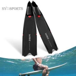 Profissional Freediving Fins Flippers, PP TPR Scuba, esportes aquáticos antiderrapantes, snorkel, Long Diving Fin, novo - Image 1