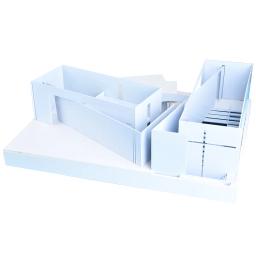 Kits pré-fabricados casa edifício montagem modelo, material arquitetura miniatura, ABS construção conjunto, 1:100 escala - Image 2