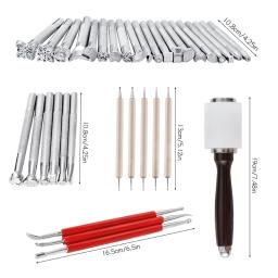 IMZAY-Conjunto De Ferramentas De Carimbo De Couro, Carimbos De Artesanato De Couro Manual DIY, Padrão De Arte, Conjunto De Ferramentas De Impressão De Estampagem - Image 2
